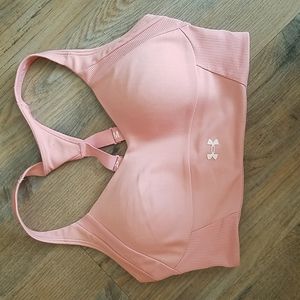 UA Infinity Mid Rib Sports Bra Pink